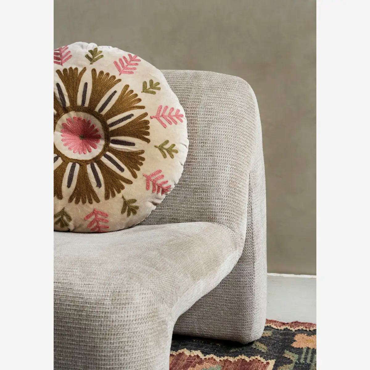 Suzanpi round púði beige