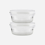 Matarbox með hvítu loki 2 í setti 620ml