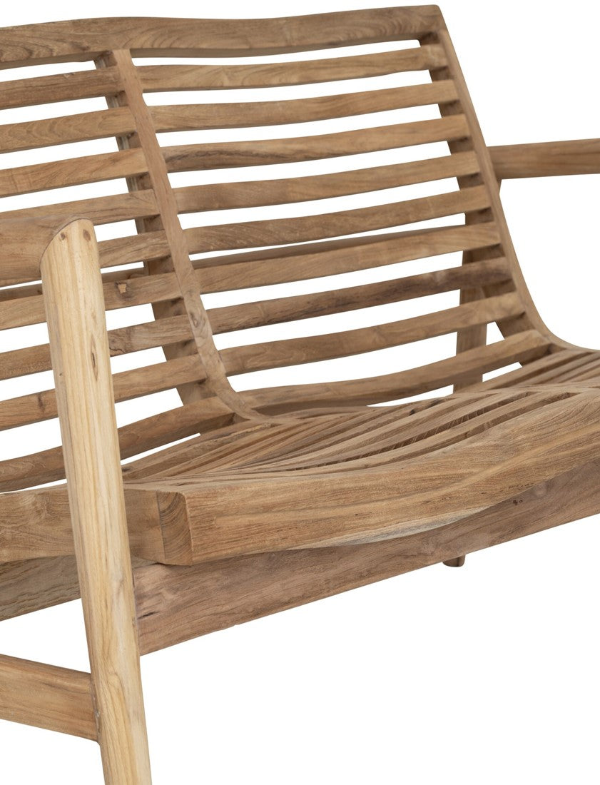 Ray úti bekkur 2 sæta teak