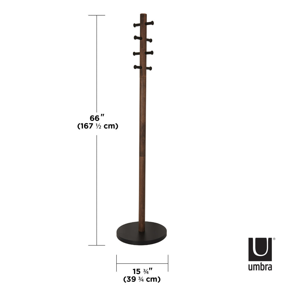PILLAR COAT RACK BLK/WAL