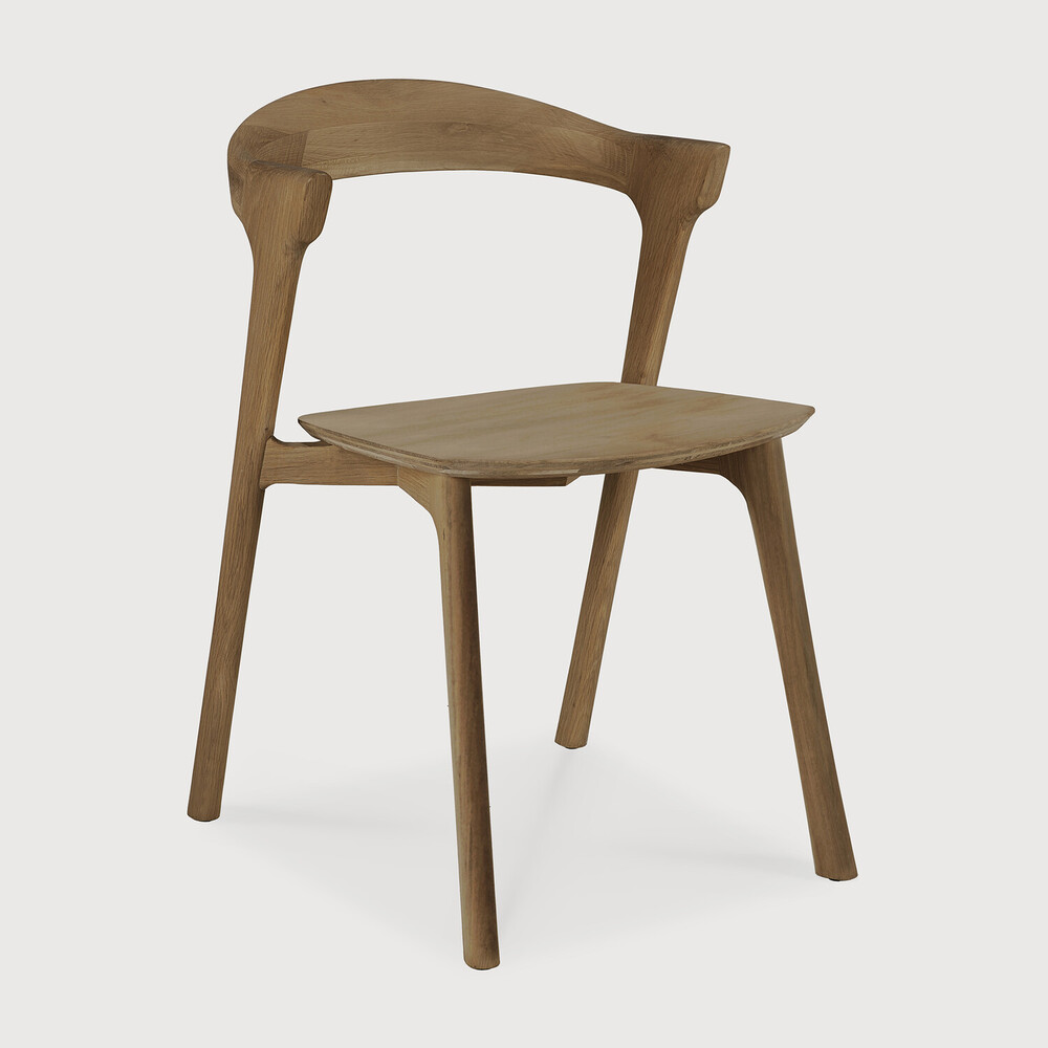 Teak bok borðstofustóll