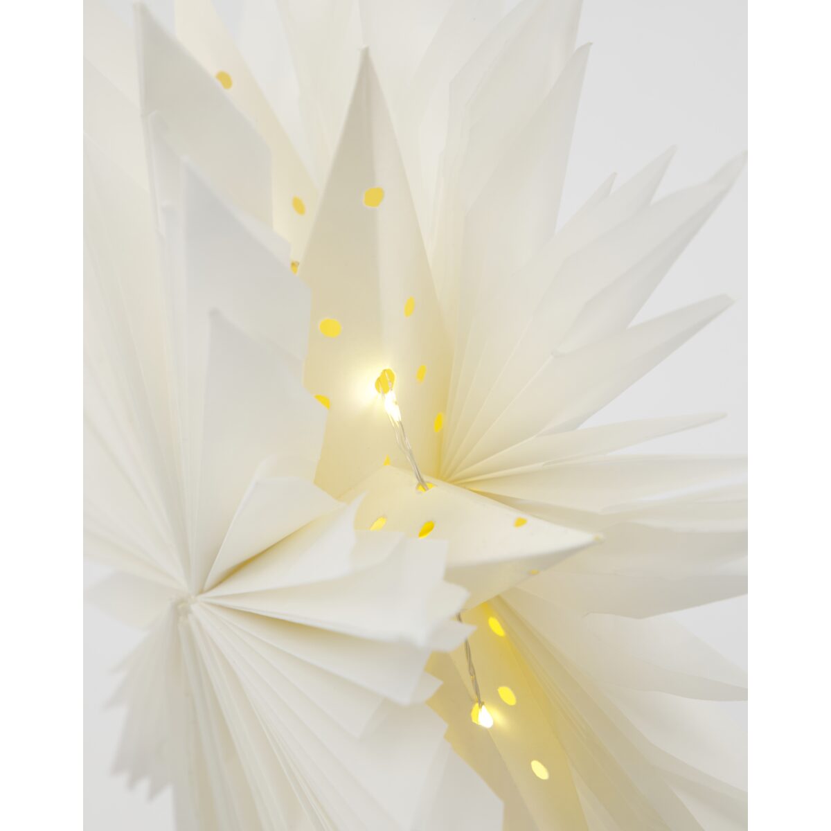 Star jólatréstoppur m/led hvít