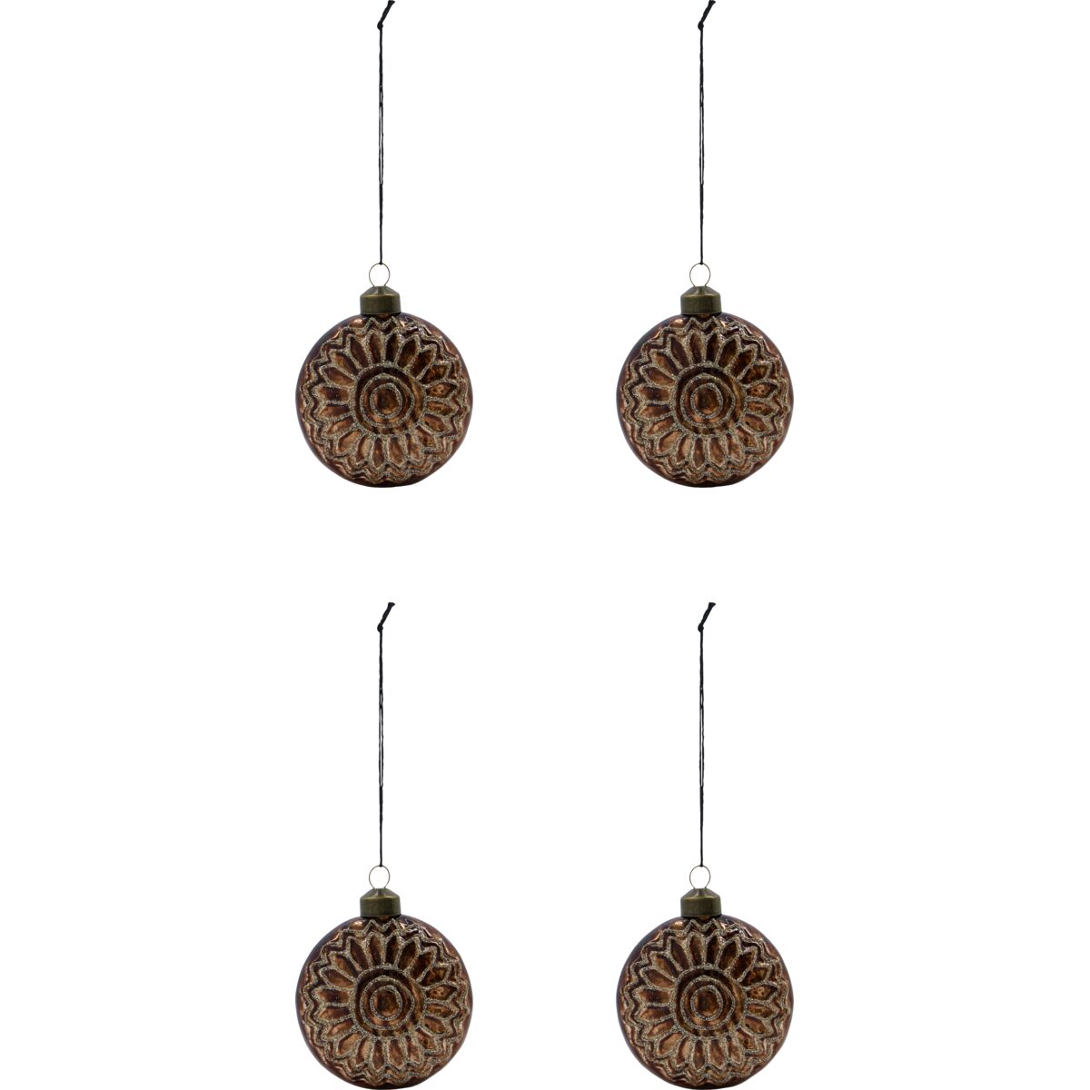 Circulo jólakúlur brúnt 4stk