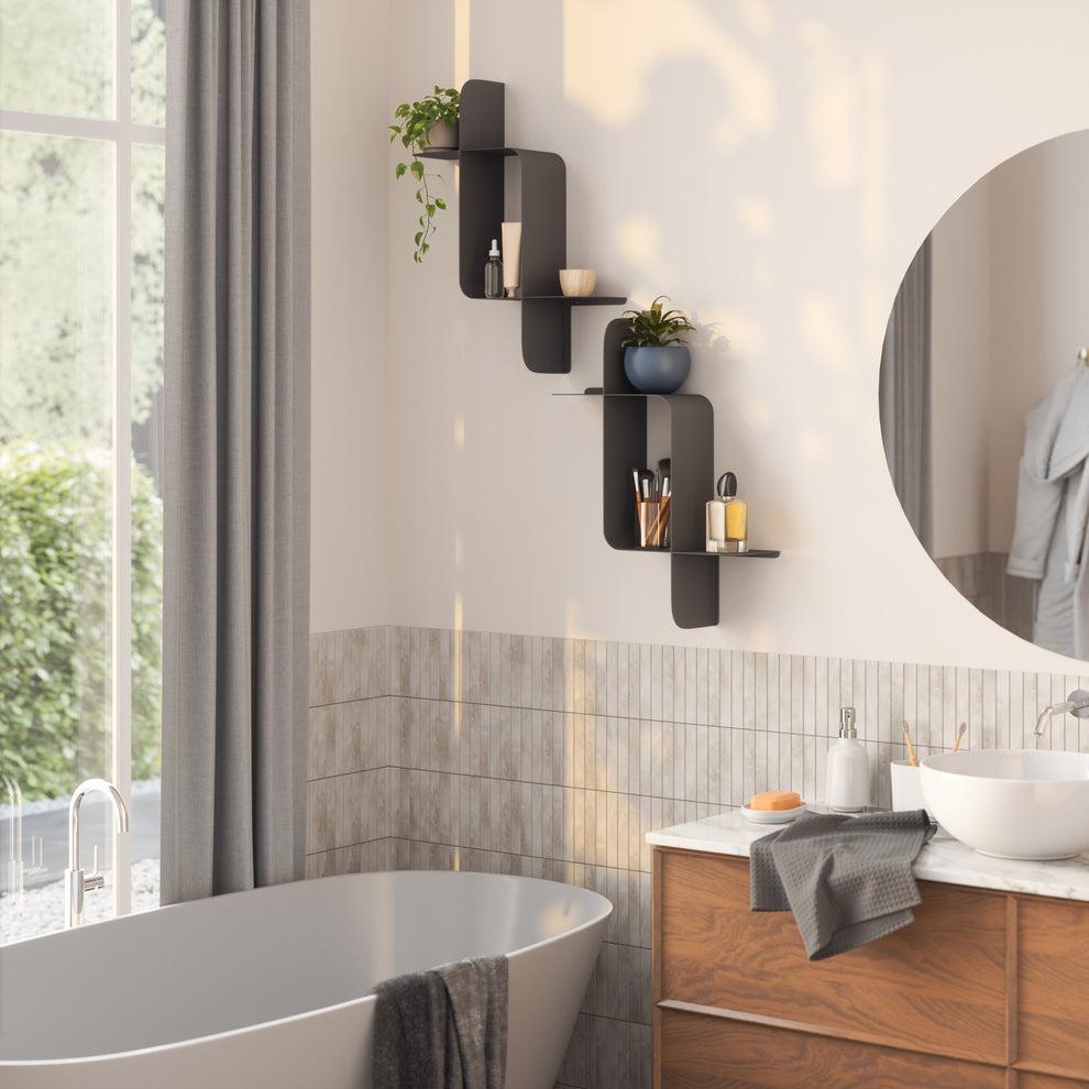 Montage hillur metal black 2stk