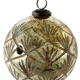 Glass ball antique gold fan cutting 12cm