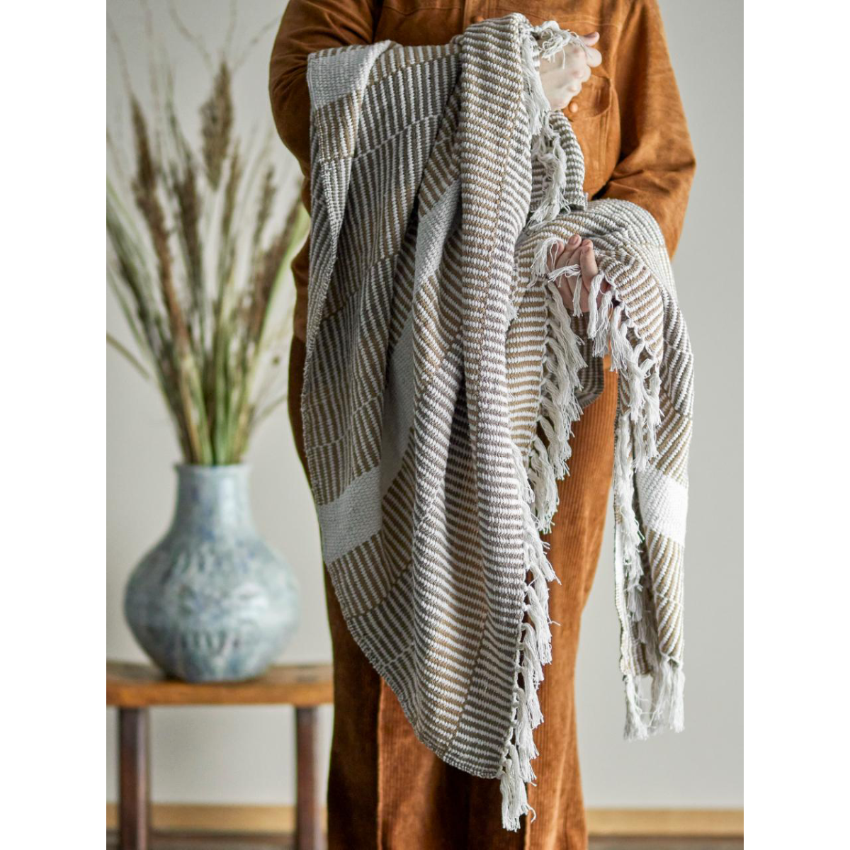 Teppi Isnel natu recycled bómull 160x130