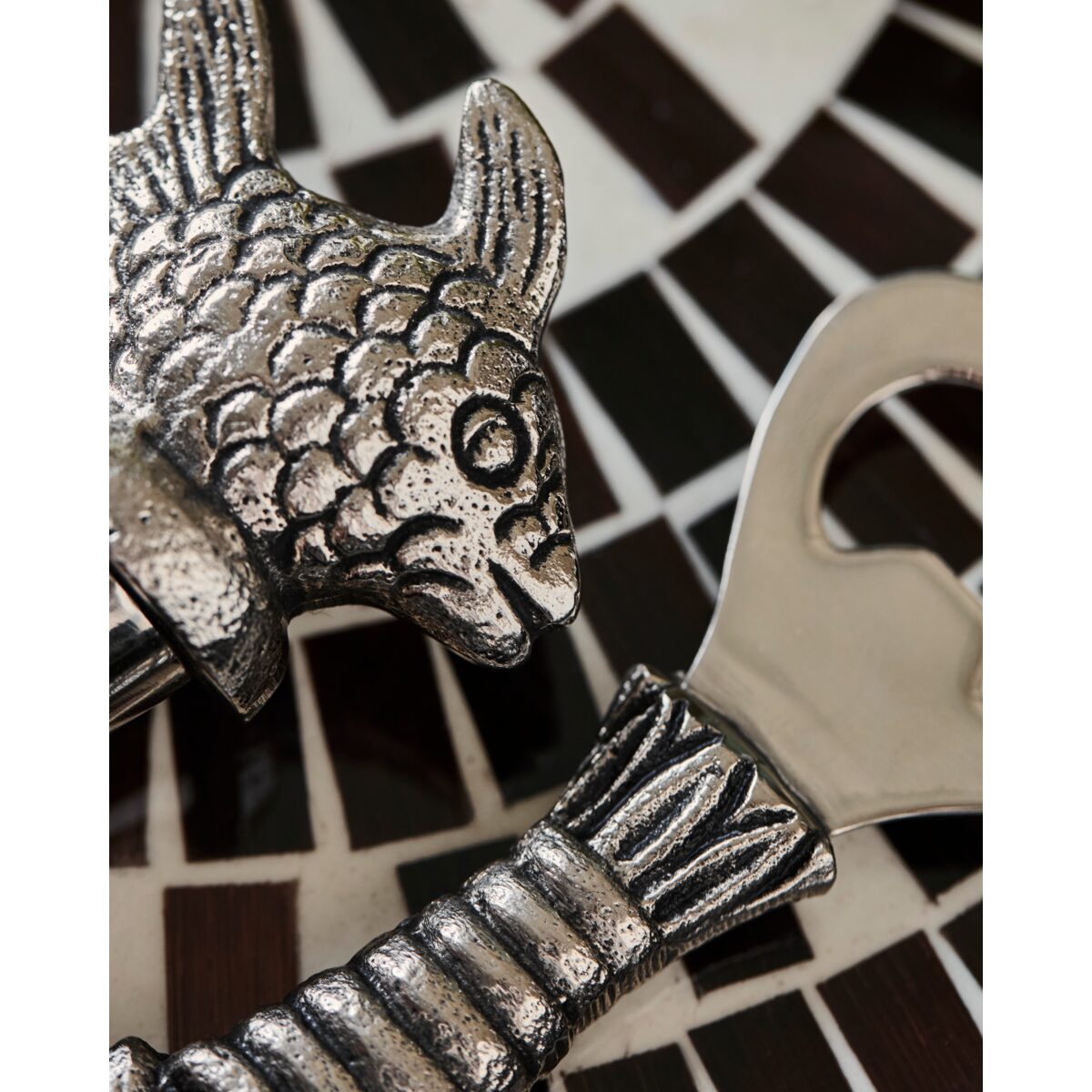 Fish - tappi + flöskuopnari, silfur