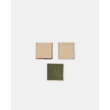 Microfiber borðklútar 3ípk camel/olive