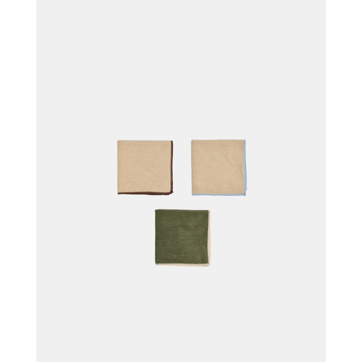 Microfiber borðklútar 3ípk camel/olive