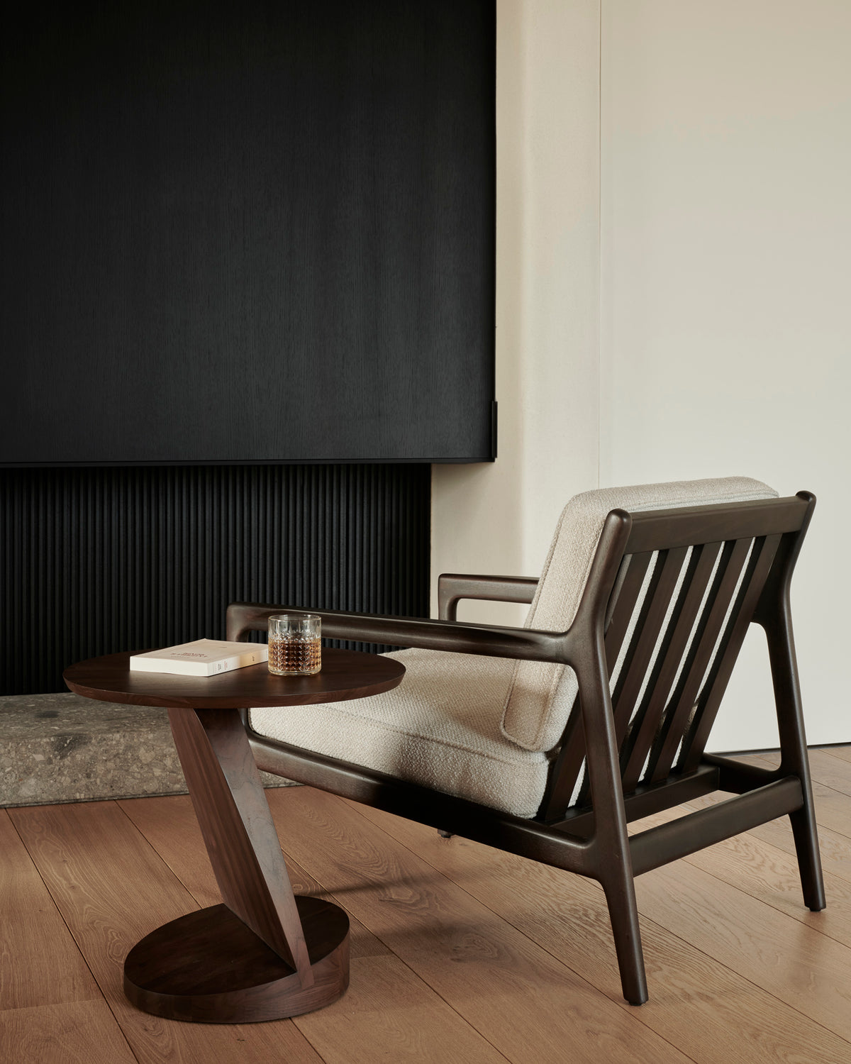 Oblic hliðarborð teak brown