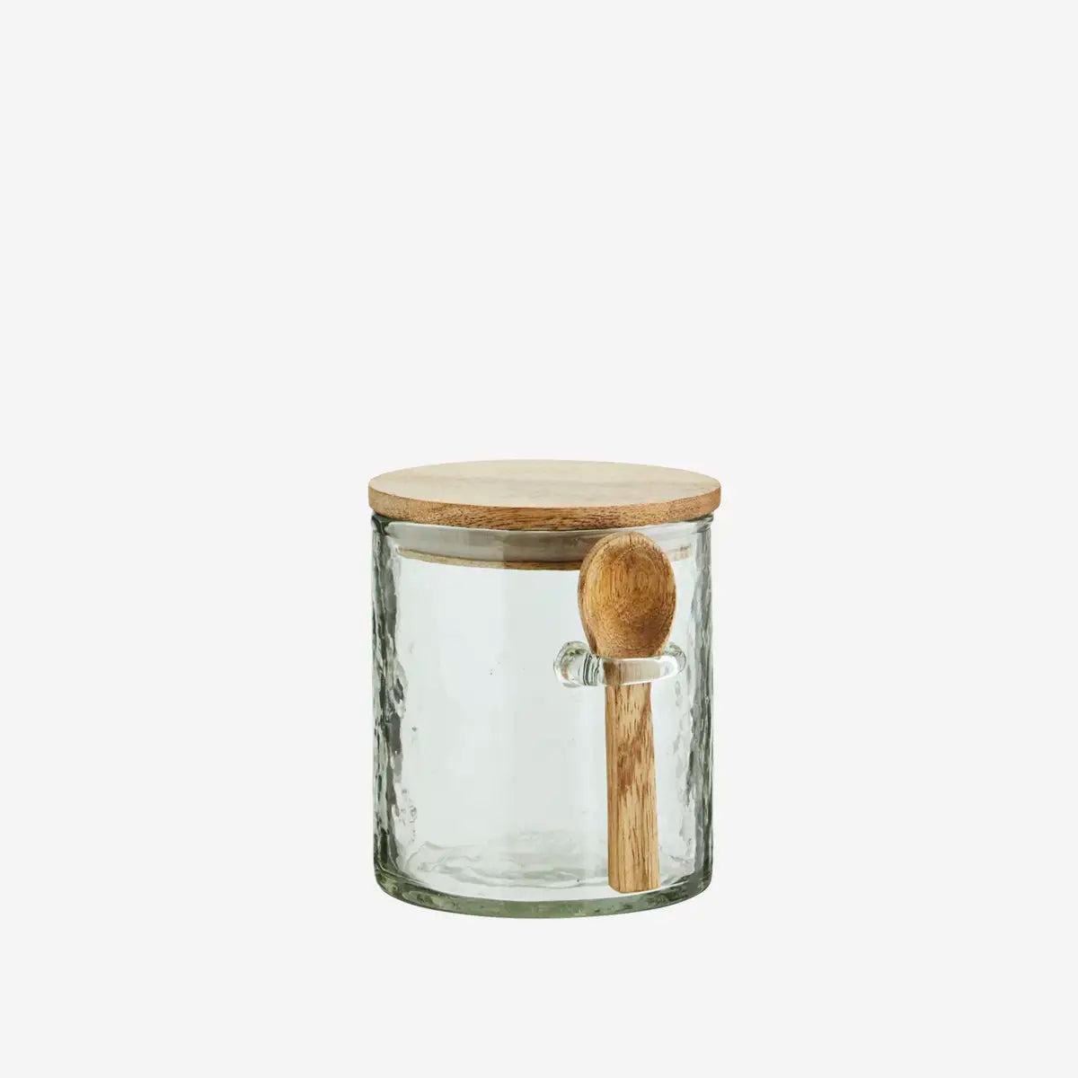 Glass jar w/ spoon