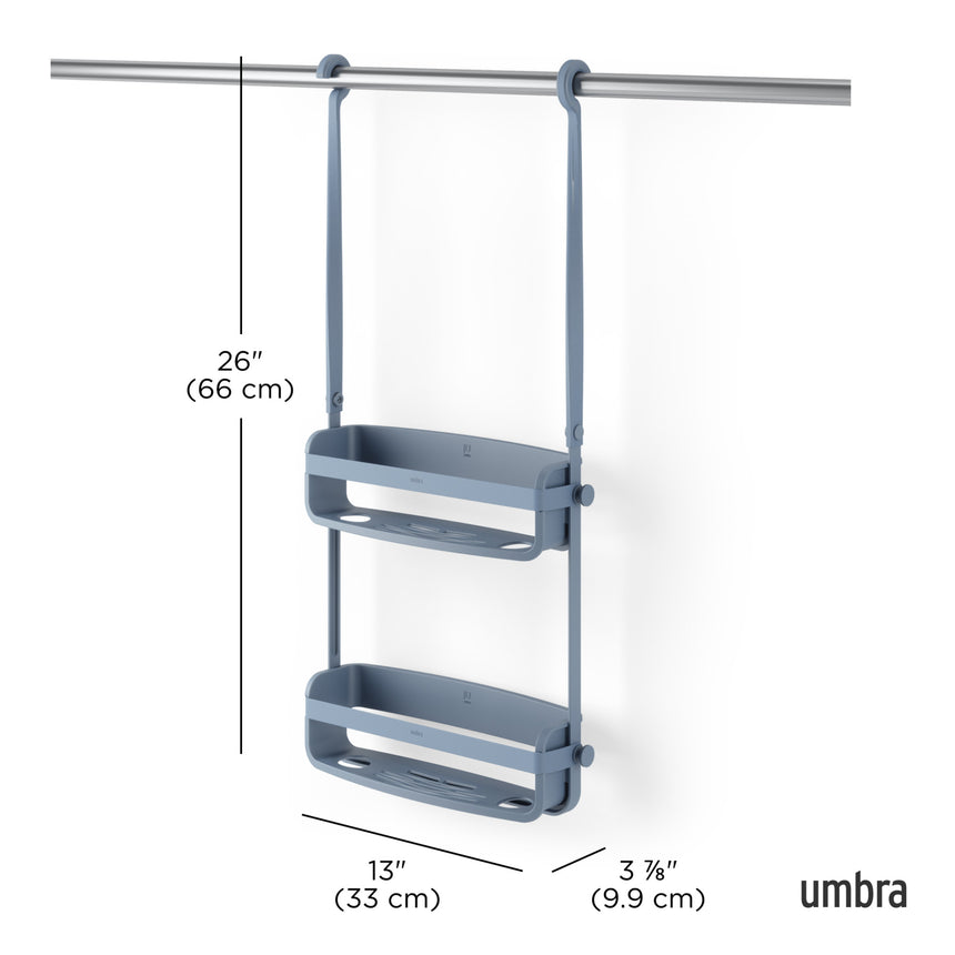 Flex shower caddy slate blue