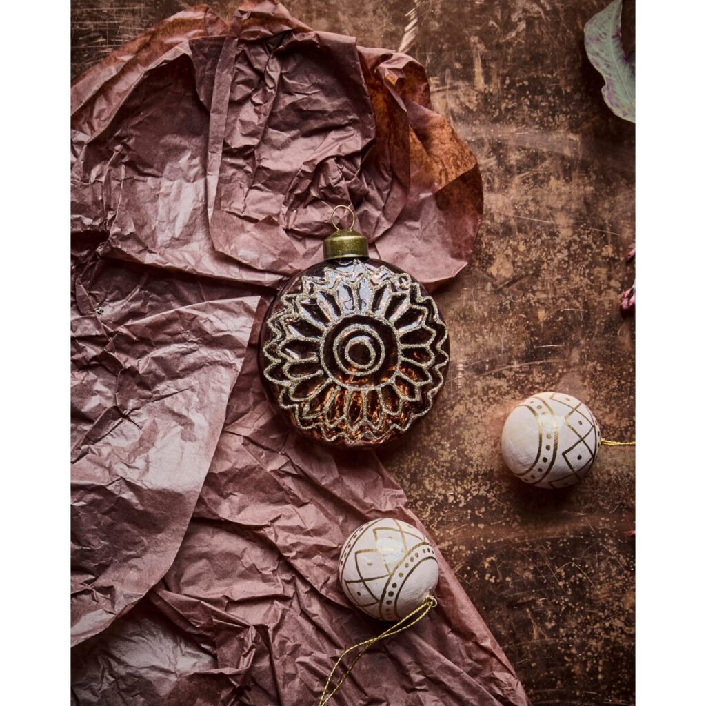 Circulo jólakúlur brúnt 4stk