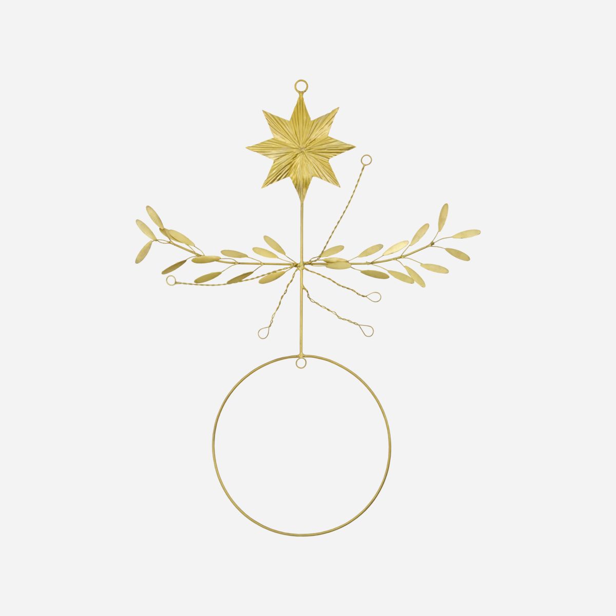 Star skrauthringur brass 28cm