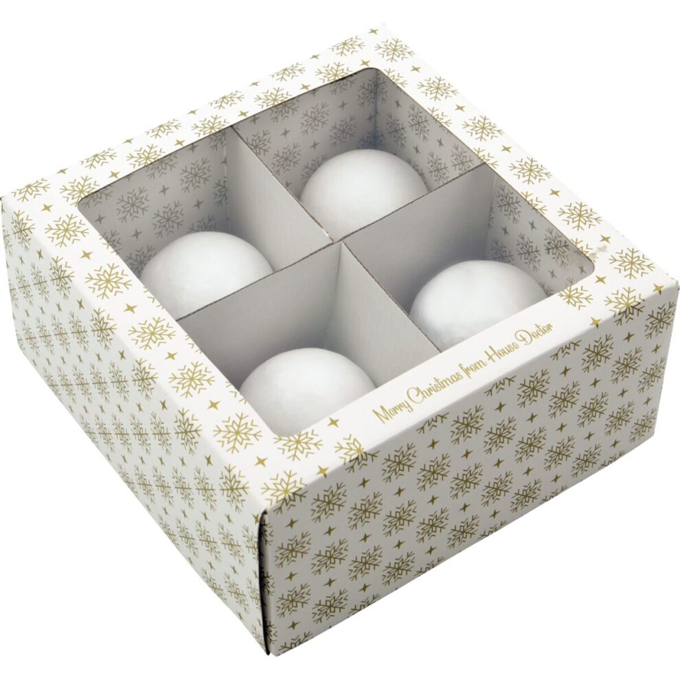 Mach jólakúlur rauðar 4stk