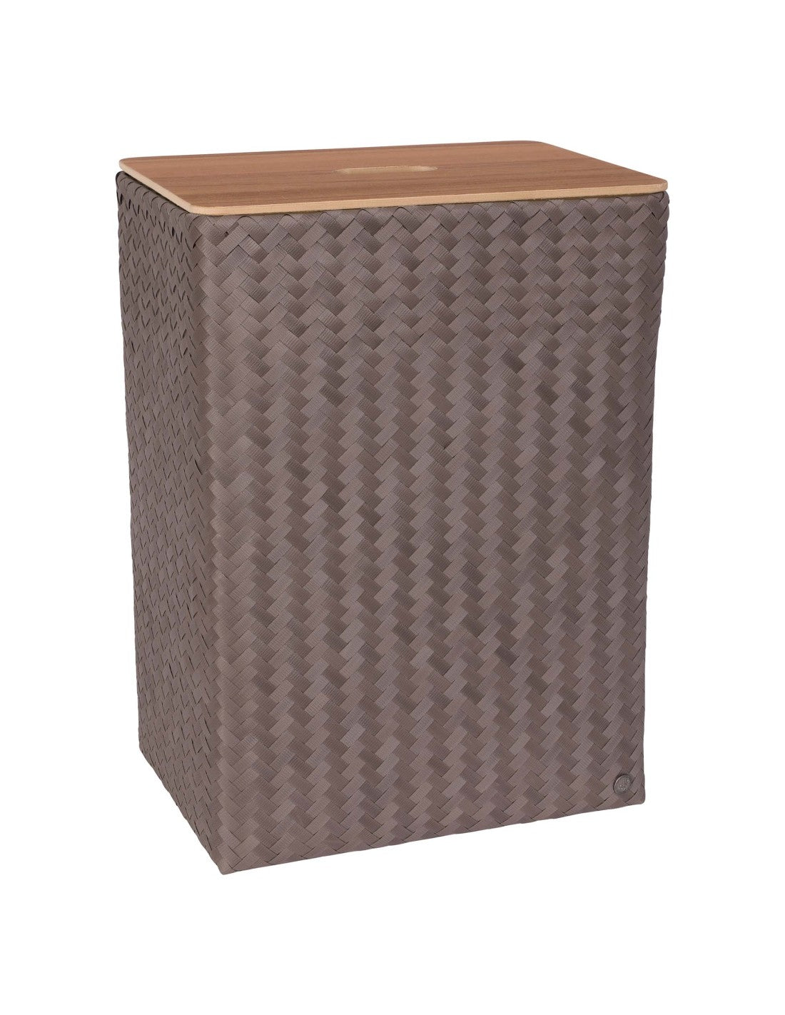 Grand þvottakarfa m loki taupe