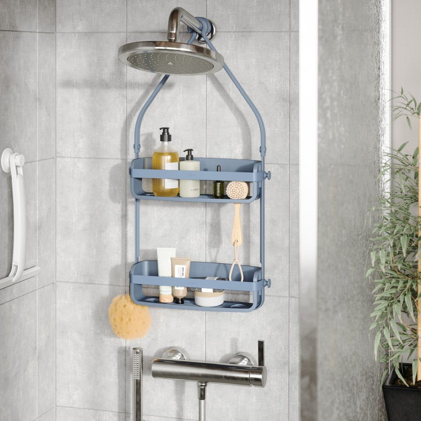 Flex shower caddy slate blue