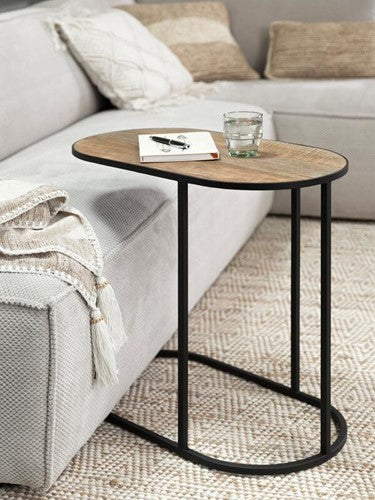 Terra tölvuborð oval teak