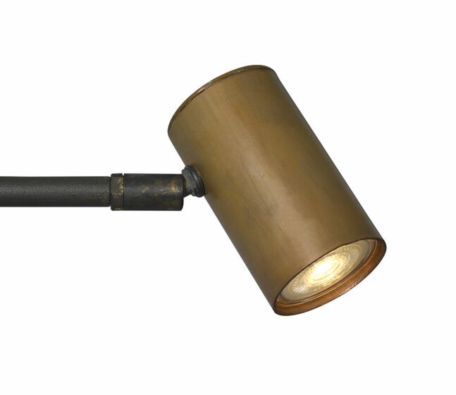 Tubino gólflampi matt svartur m kopar skermi