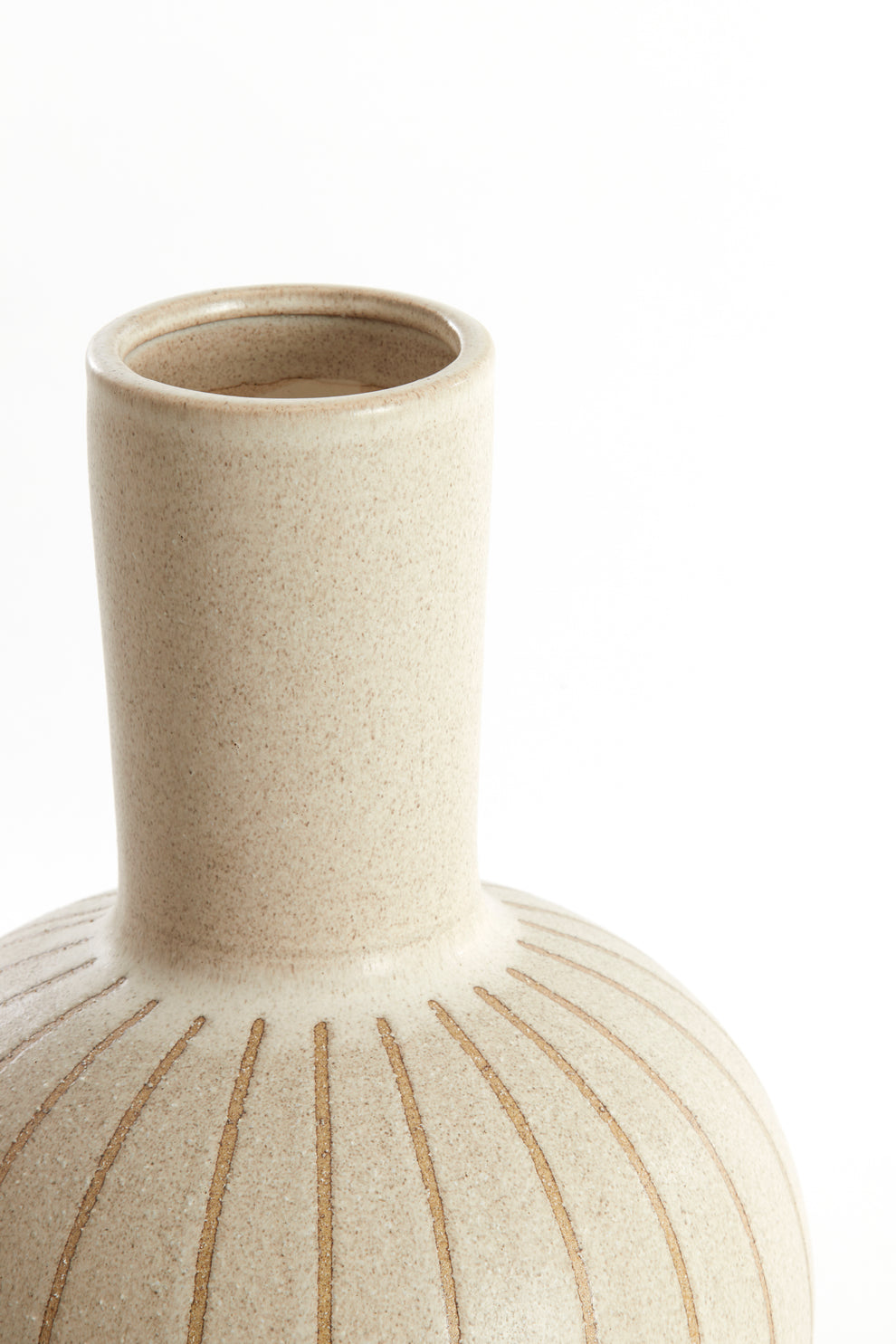 
            Vase deco 28,5x42cm Ulloa ceramics matt sand+brown