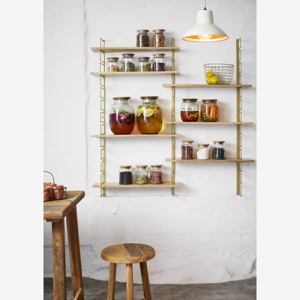 Glerkrukka m/ viðarloki