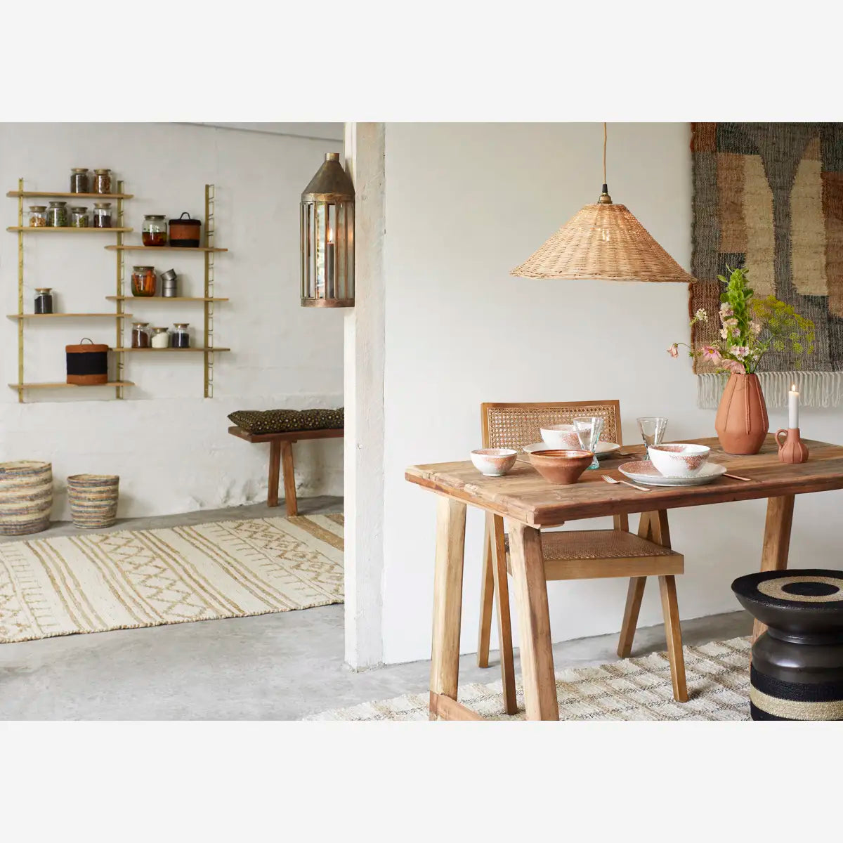 Glerkrukka m/ viðarloki