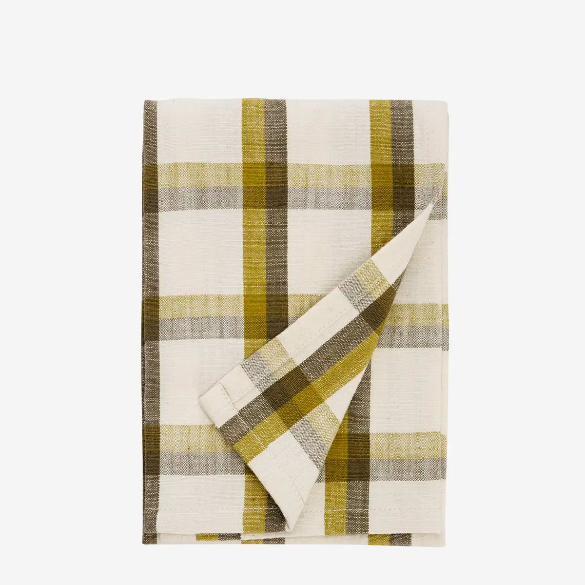 Checked viskastykki khaki