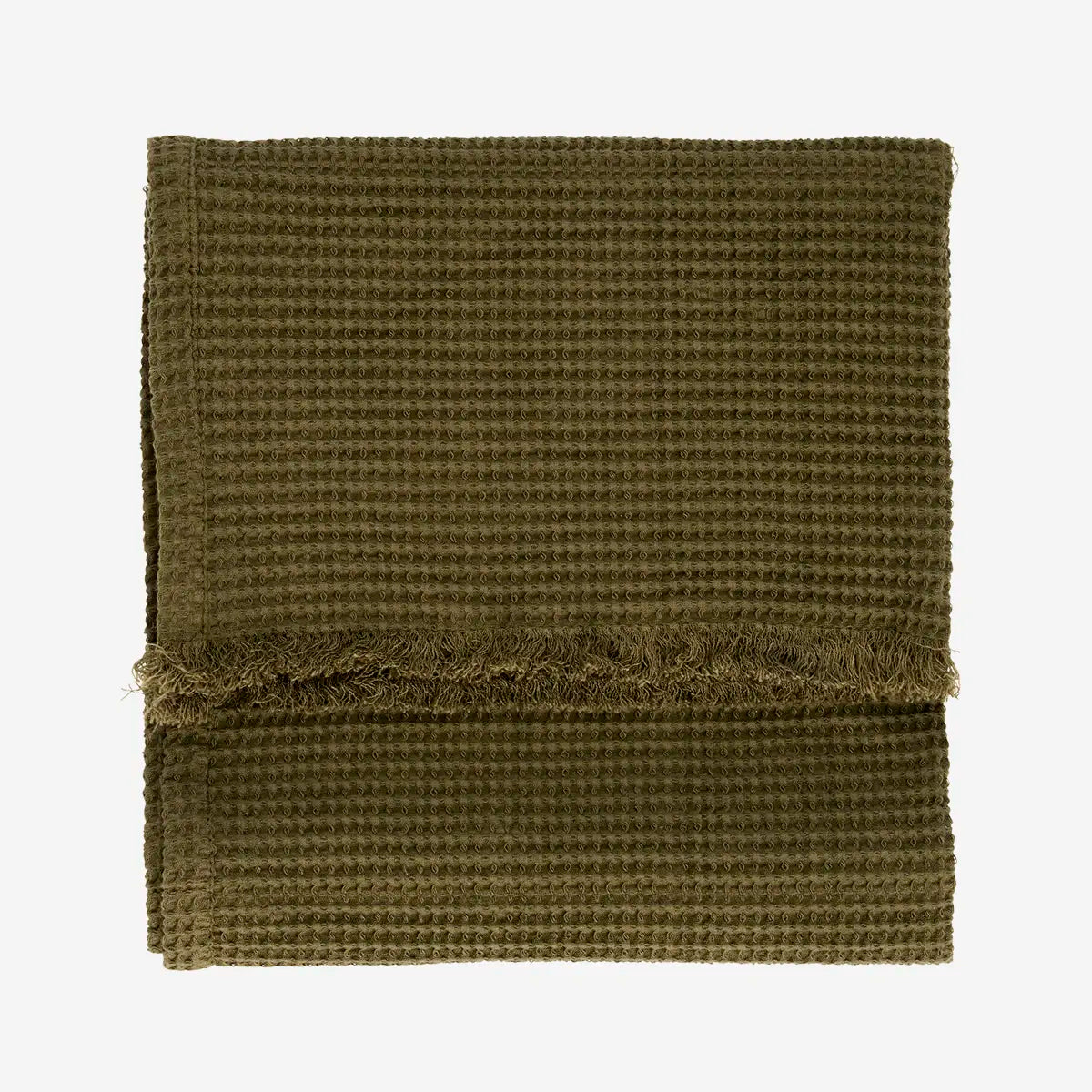Waffle handklæði 45x60 dark green