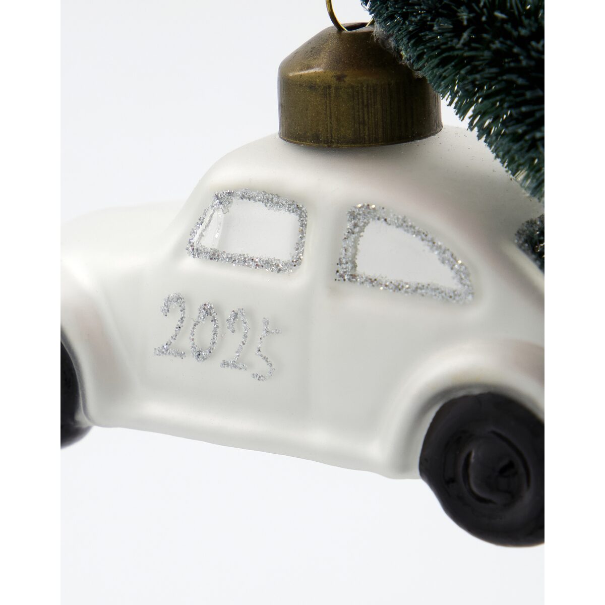 2025 bíll jólaskraut hvítt