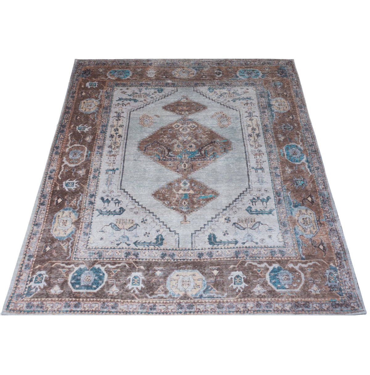 Karaca renningur blue/brown 70x140