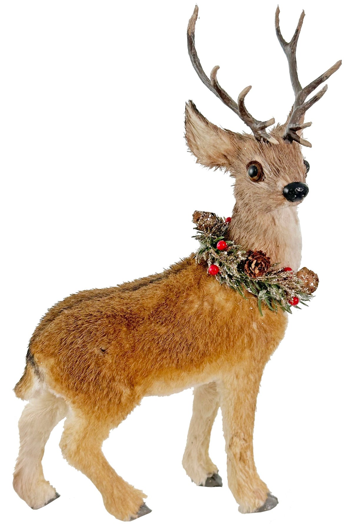 Deer with wreath 25cm