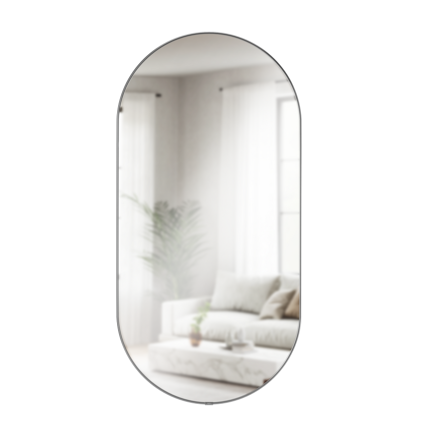 Hubba pill spegill titanium 45 x 91