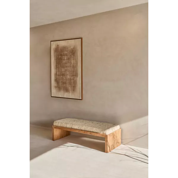 Labrynth veggmynd 123x83 beige