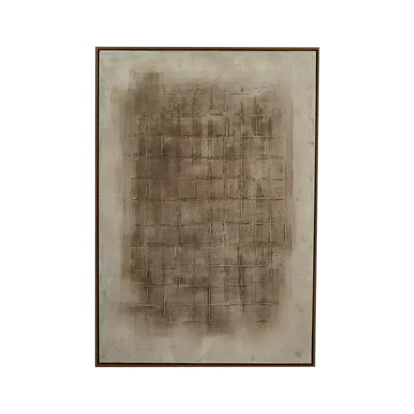 Labrynth veggmynd 123x83 beige