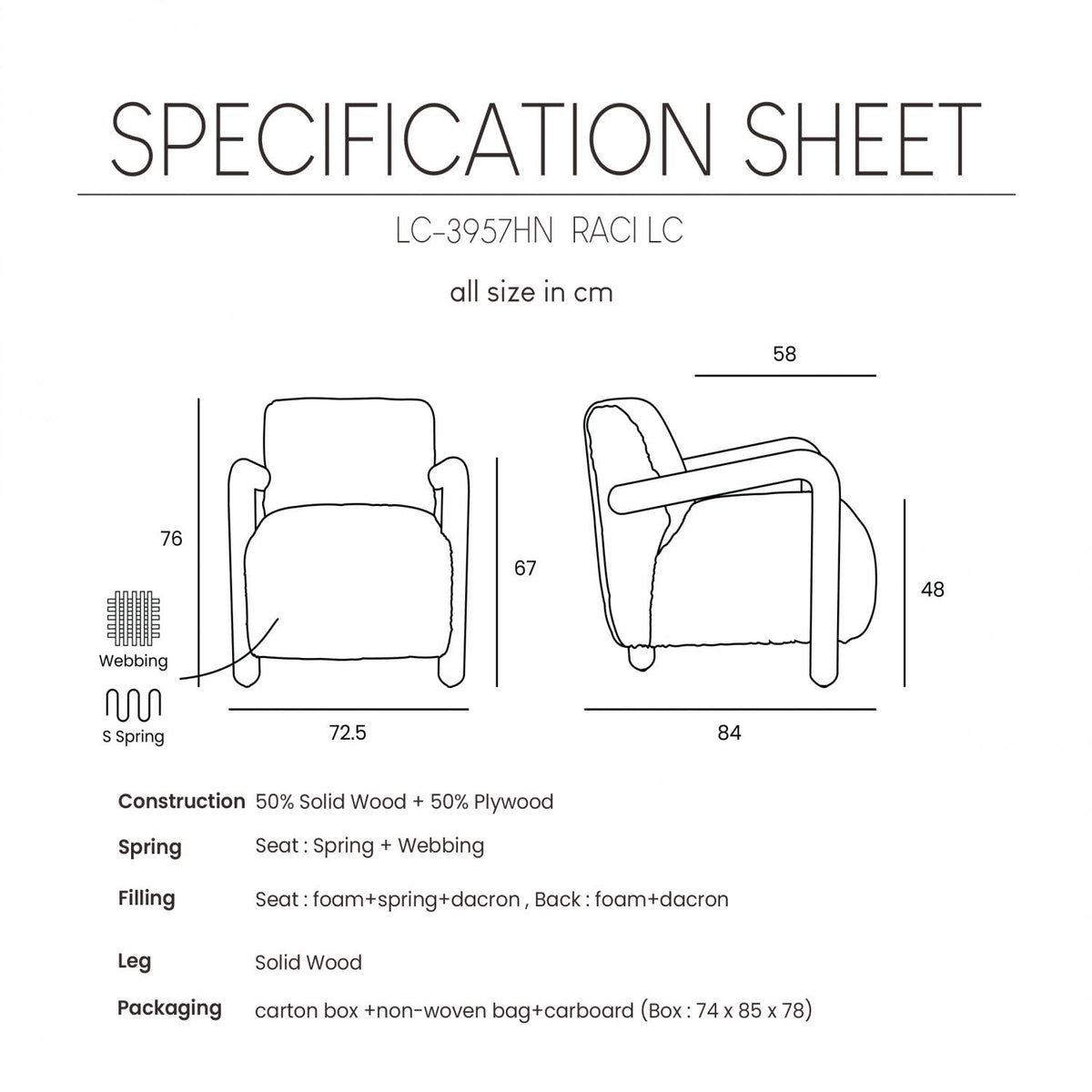 Raci hægindastóll Velore Bronze