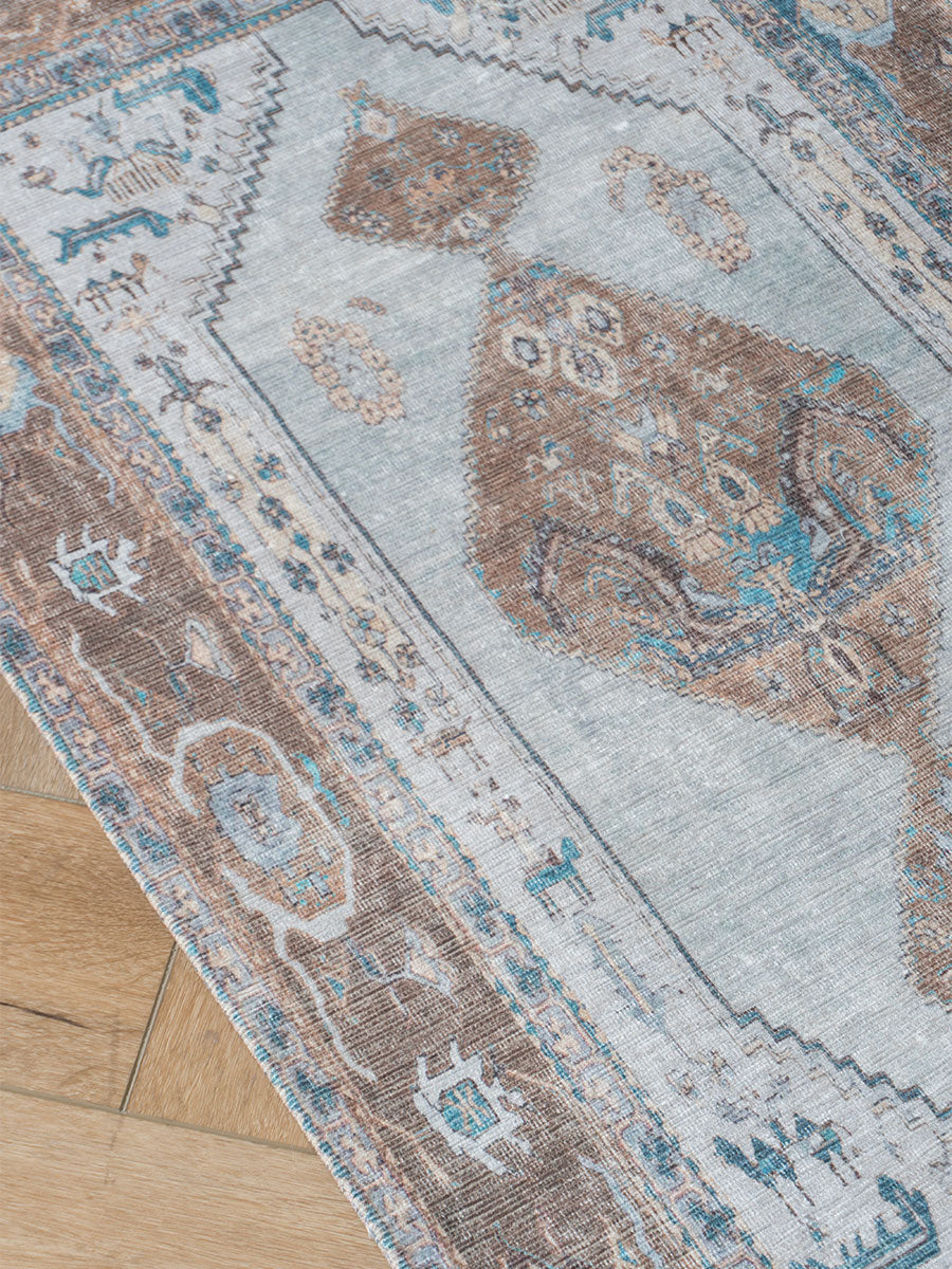 Karaca renningur blue/brown 70x140