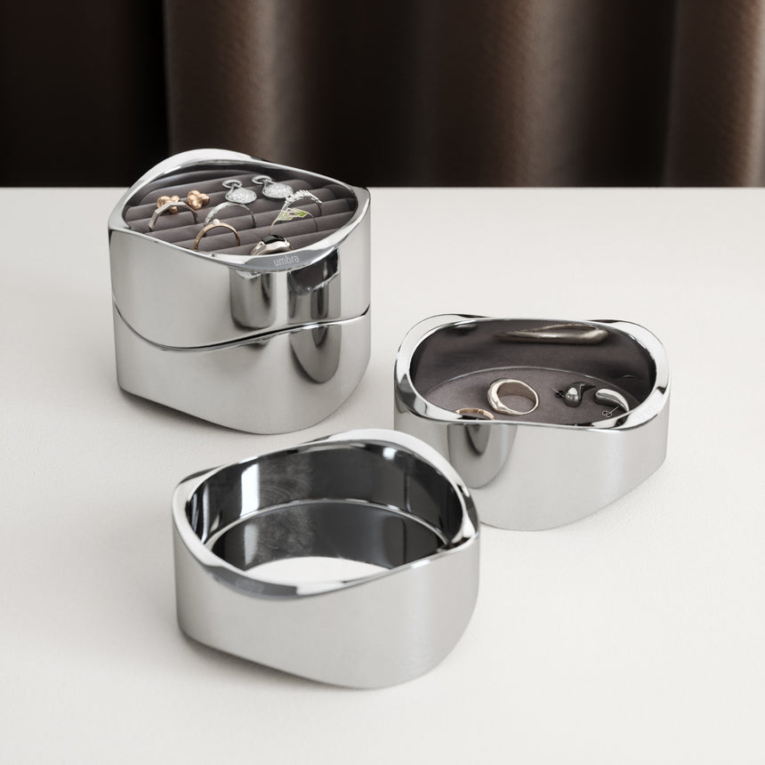 Wavy skartgripaskrín chrome