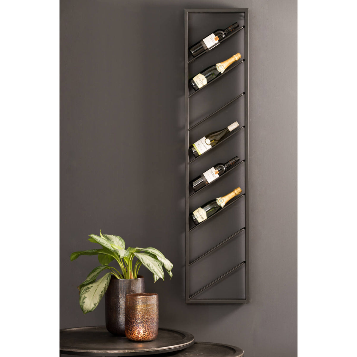 Malebo vínrekki 8 flöskur black