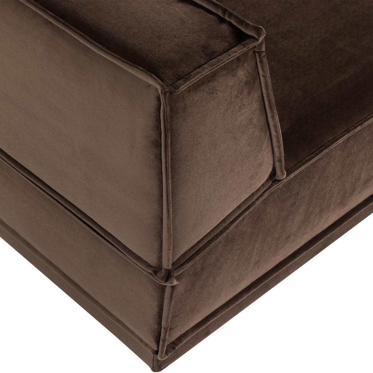 Manu sófi v/ tunga velvet brown