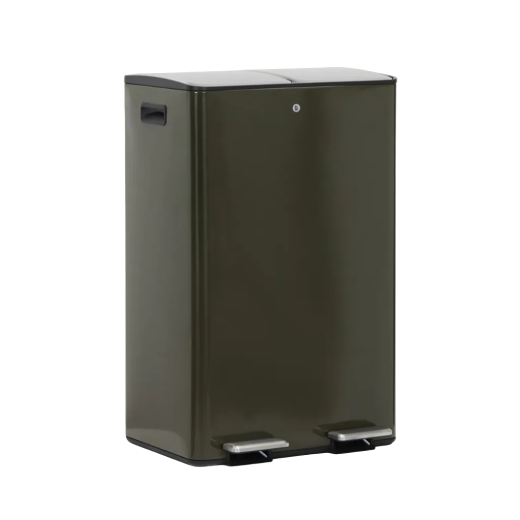 Sort ruslatunna deep green 60L