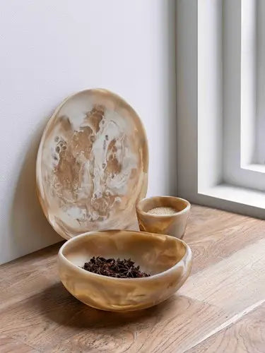 Rafael skál brown/white Ø33 cm