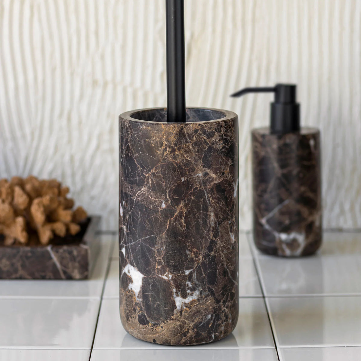 Marble klósettbursti brown