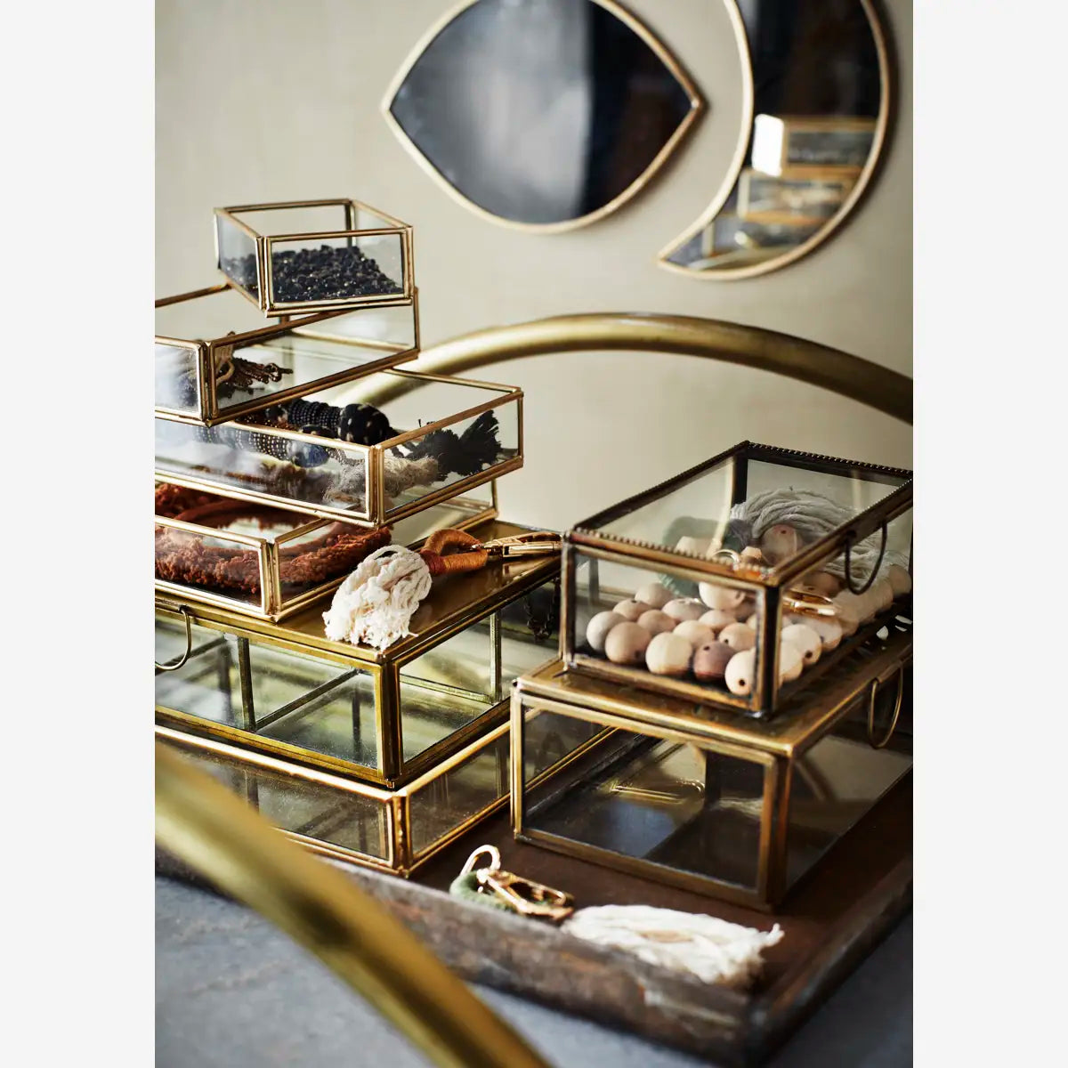 Glerbox brass 13x8x5 cm