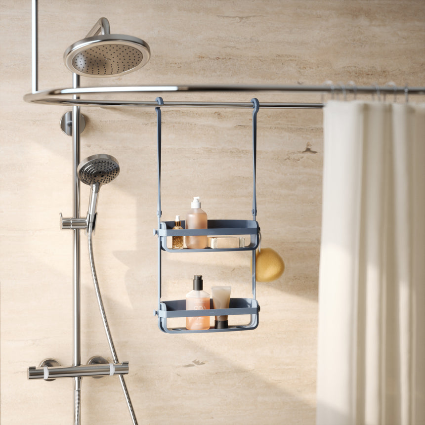 Flex shower caddy slate blue