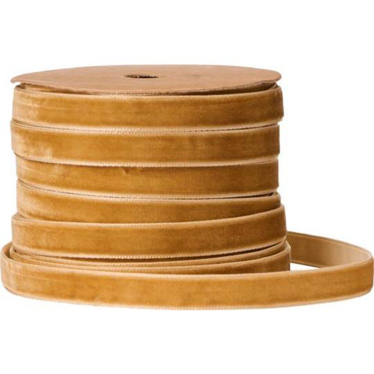 Flauelis borði 10m mustard