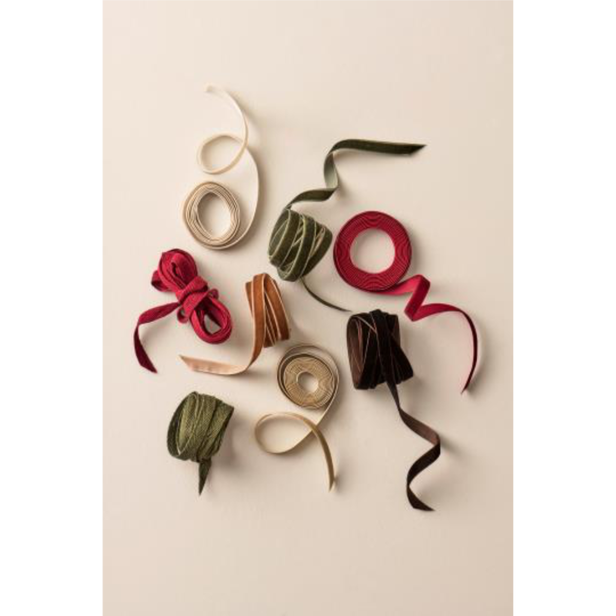 Flauelis borði 10m mustard