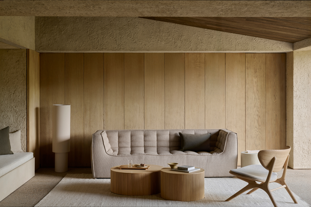 N701 2 sæta m örmum beige