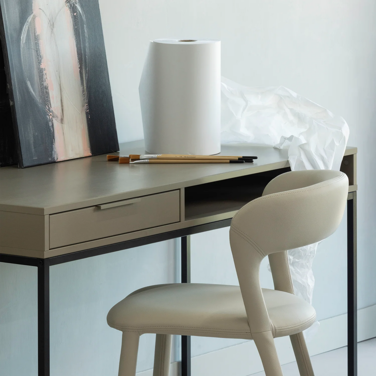 Noble borðstofustóll PU beige