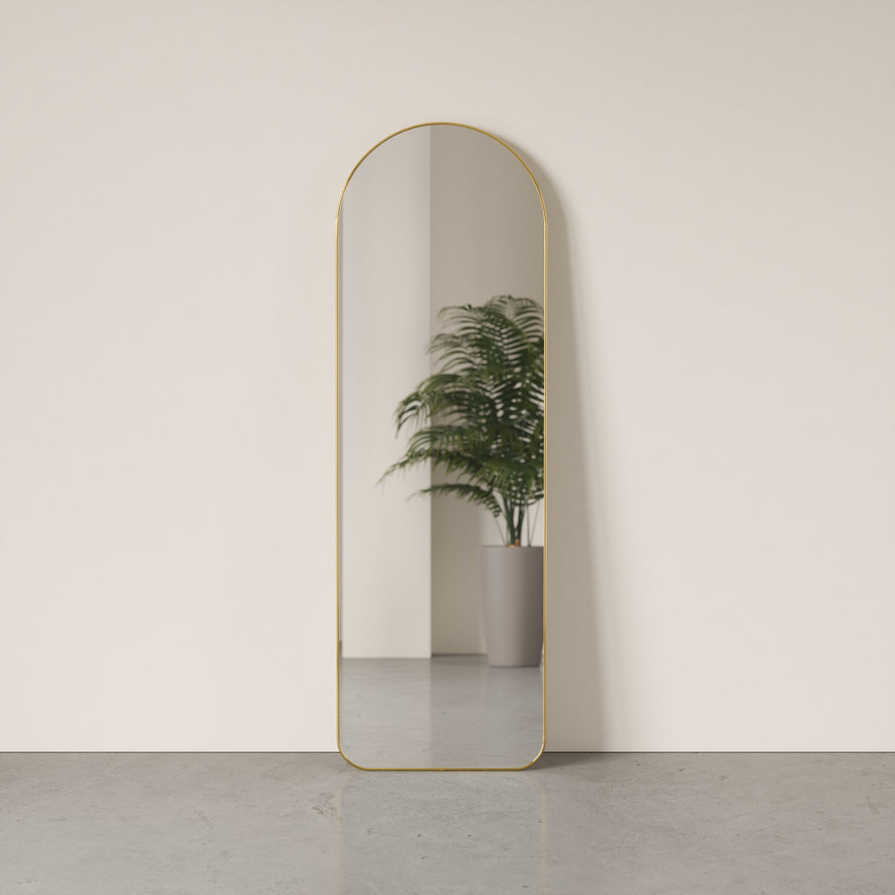 Hubba arched spegill brass 158cm