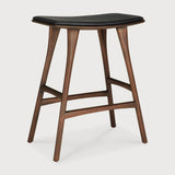 Osso eyjustóll m leðursessu teak brown